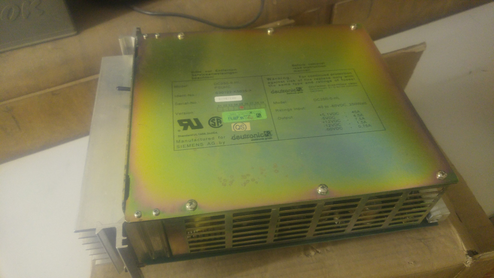 Siemens DC250-5-HL PSUHC Schaltgerät 1